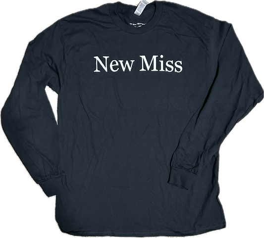 Limited Edition "New Miss" BLACK long sleeve T-shirt (Fancy LETTERS)